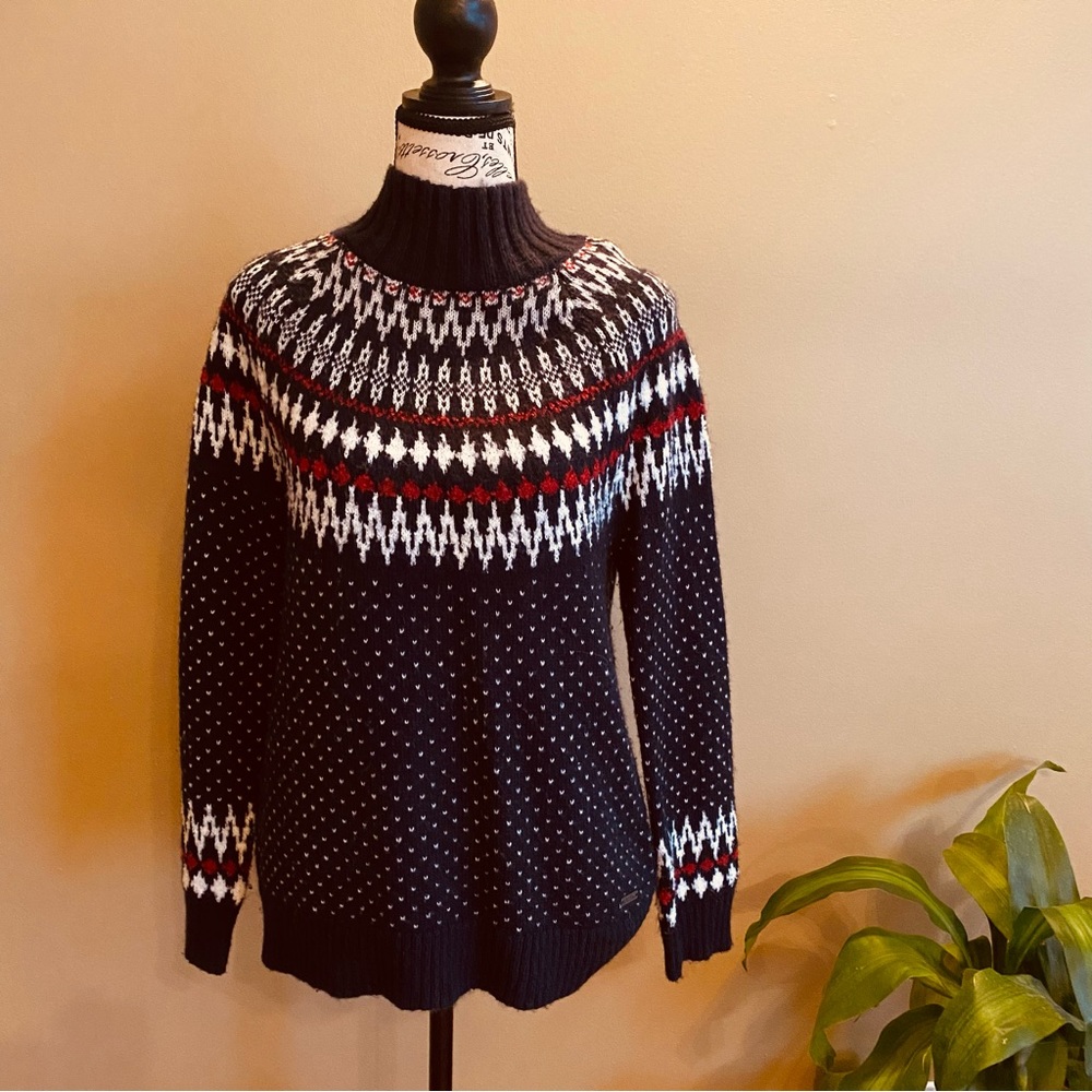 Eddie Bauer Fair Isle Sweater Sz Small